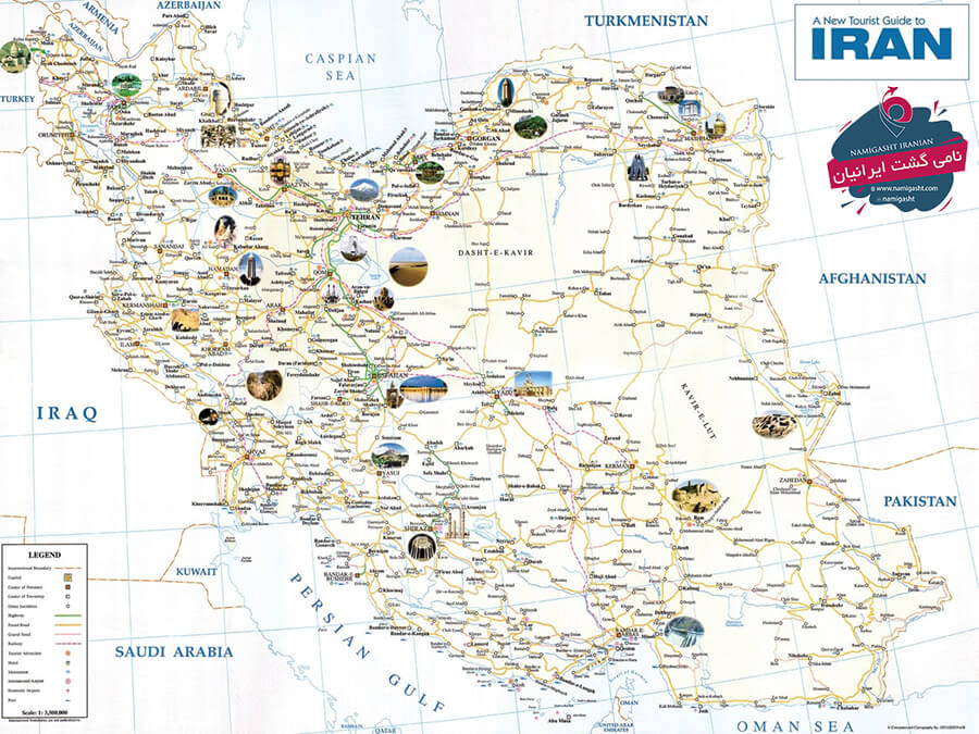نقشه گردشگری ایران
